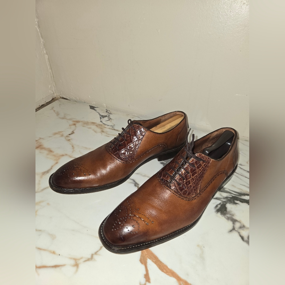 Belvedere  Genuine Alligator Mens Shoes, Size 12 D, Retails For $499.00